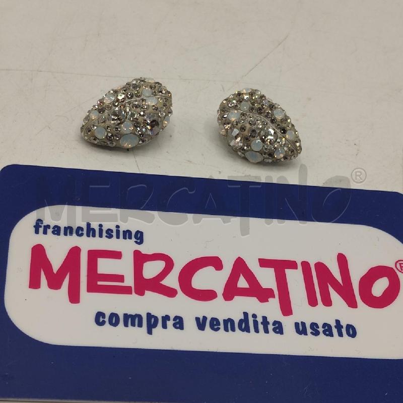 ORECCHINI BRILL B/GR CLUP SWAROVSKI | Mercatino dell'Usato Torino san paolo 1