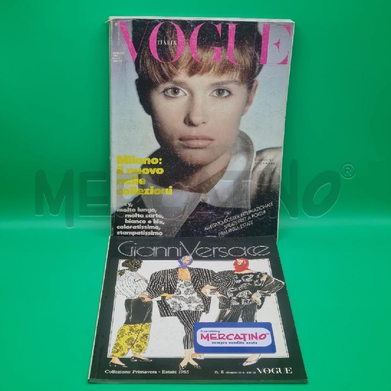RIVISTA VOGUE N 418 1985 CON ALLEGATO VERSACE  | Mercatino dell'Usato Torino san paolo 1