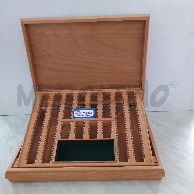 SCATOLA LEGNO ATTREZZATA CM 52 X 41 X 9 | Mercatino dell'Usato Torino san paolo 1