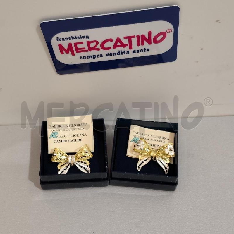 SPILLA FIOCCO GL/GR RETE FILIGRANA | Mercatino dell'Usato Torino san paolo 1