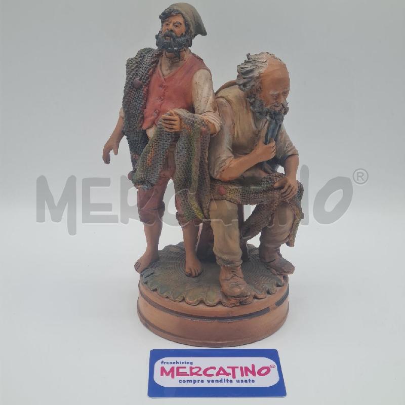 STATUA COPPIA PESCATORI CALTAGIRONE PIPPO GIOVANE  | Mercatino dell'Usato Torino san paolo 1