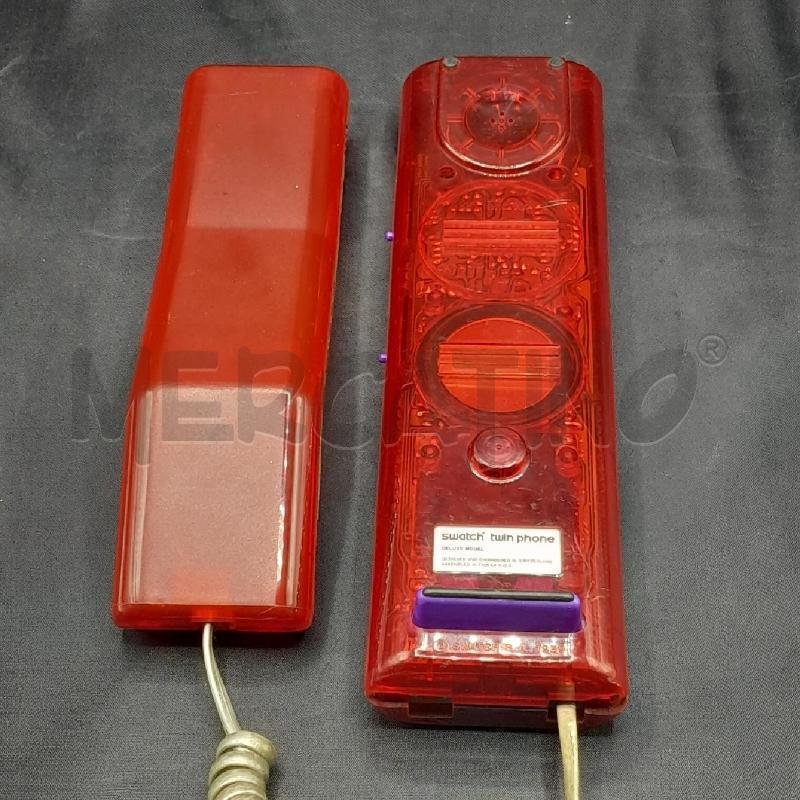 TELEFONO SWATCH TWIN PHON ROSSO TRASPARENTE | Mercatino dell'Usato Torino san paolo 3