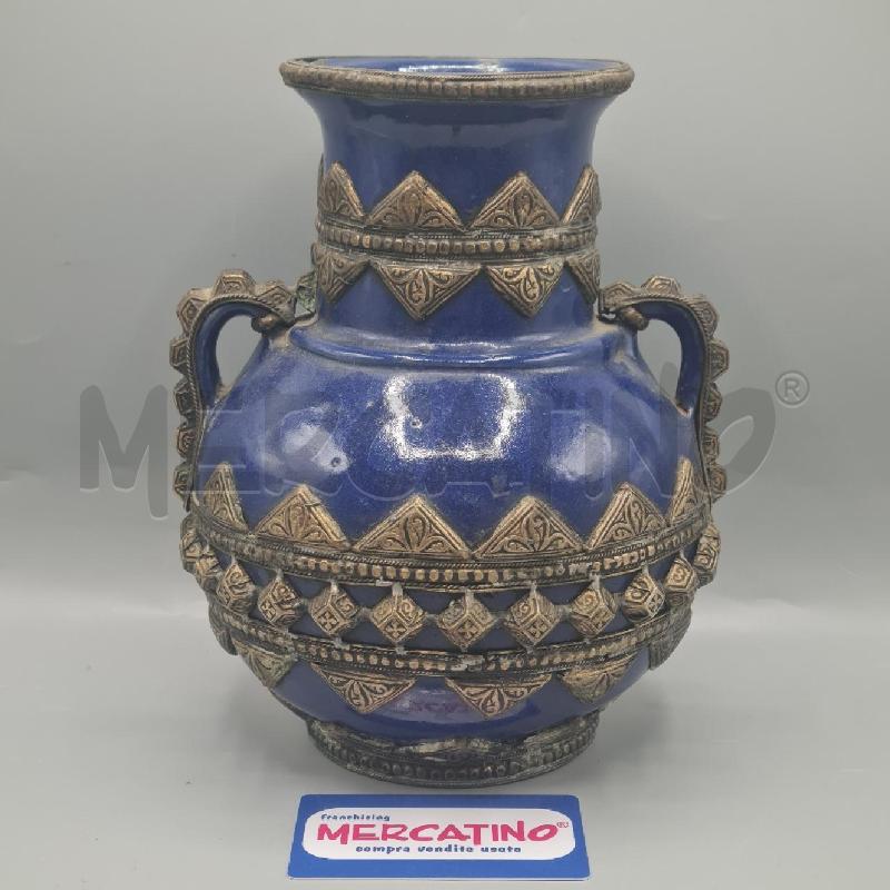VASO BLU BERBERO ARTIGIANATO D'EPOCA | Mercatino dell'Usato Torino san paolo 1