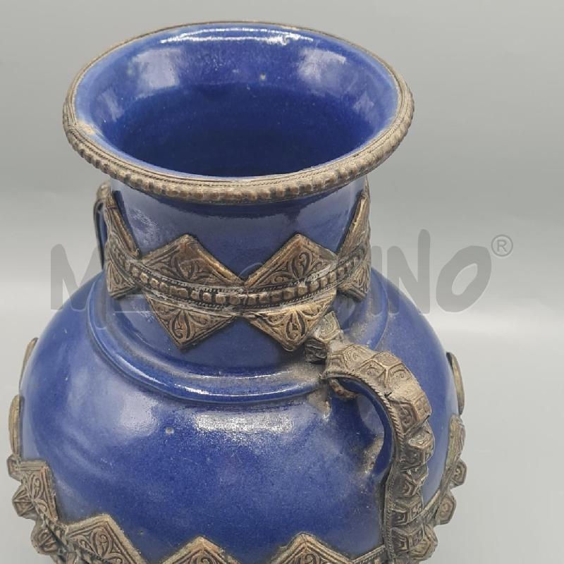VASO BLU BERBERO ARTIGIANATO D'EPOCA | Mercatino dell'Usato Torino san paolo 3