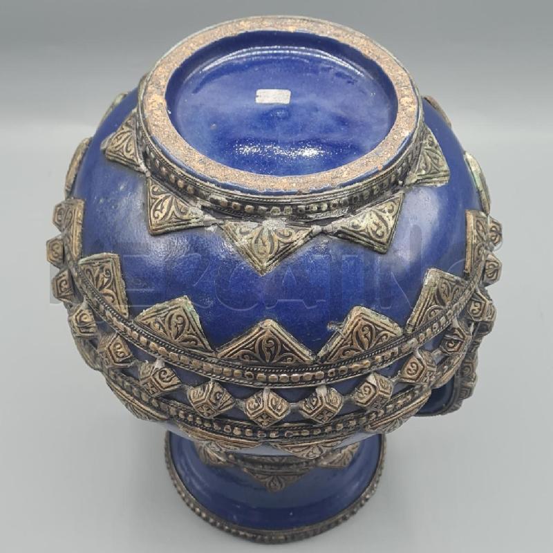VASO BLU BERBERO ARTIGIANATO D'EPOCA | Mercatino dell'Usato Torino san paolo 5