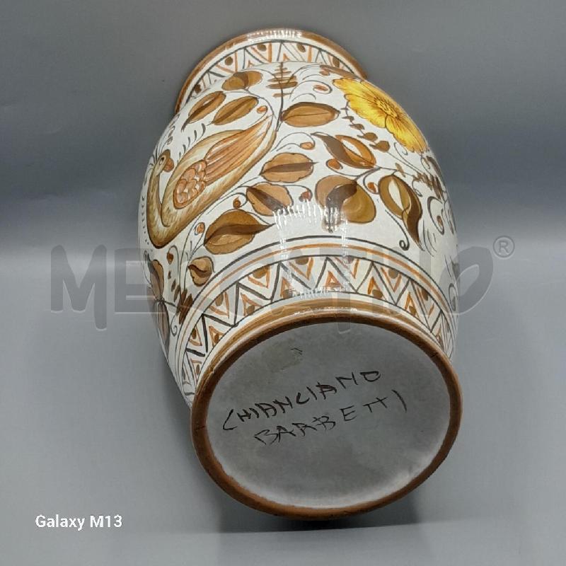 VASO PAVONI FIORI FOGLIE CHIANCIANO BARBETTI CM 33 | Mercatino dell'Usato Torino san paolo 4