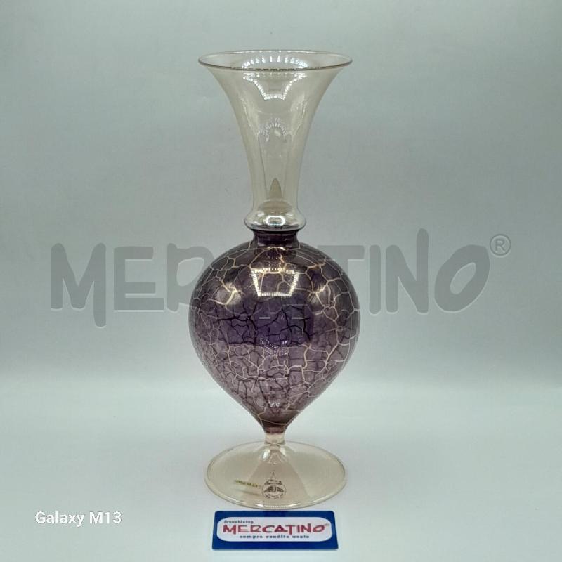 VASO VETRO SOFFIATO VL SOFFIERIA LA GOCCIA | Mercatino dell'Usato Torino san paolo 1