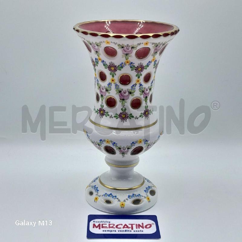 VASO VETRO SOVRAPPOSTO BOHEMIA  | Mercatino dell'Usato Torino san paolo 1