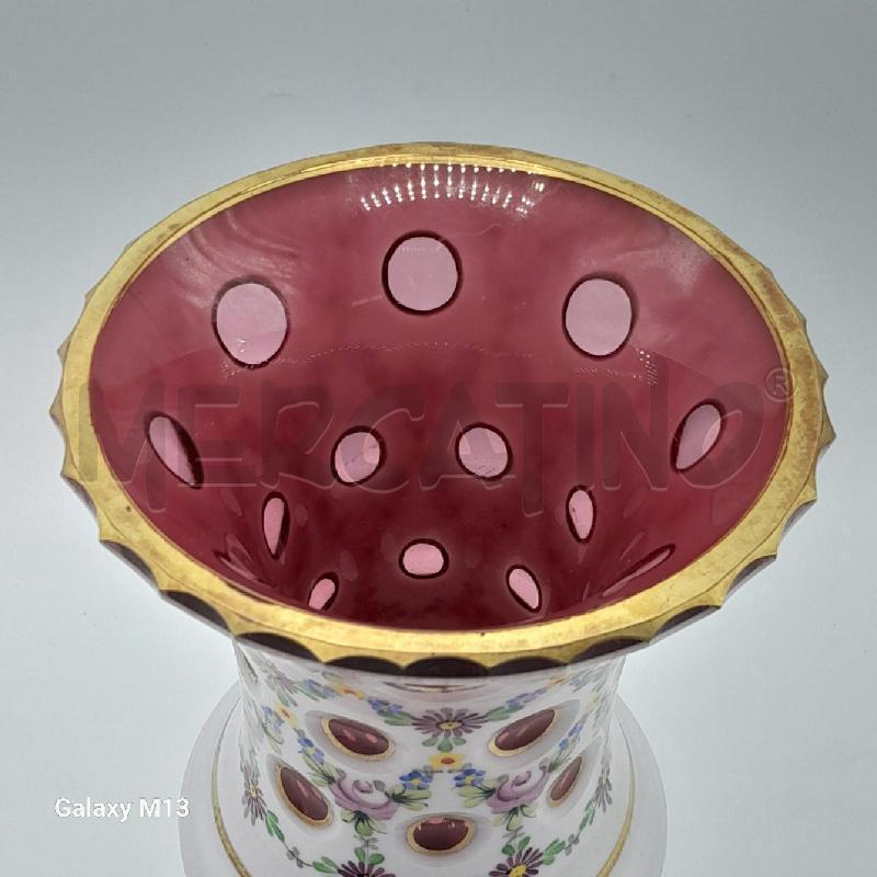 VASO VETRO SOVRAPPOSTO BOHEMIA  | Mercatino dell'Usato Torino san paolo 2