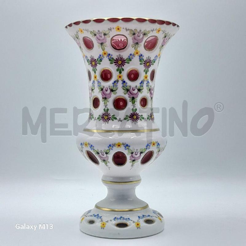 VASO VETRO SOVRAPPOSTO BOHEMIA  | Mercatino dell'Usato Torino san paolo 3