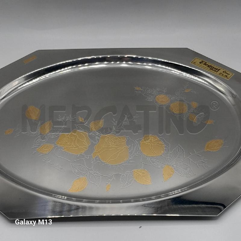 VASSOIO ELEGANT ACCIAIO/ORO NUOVO | Mercatino dell'Usato Torino san paolo 2