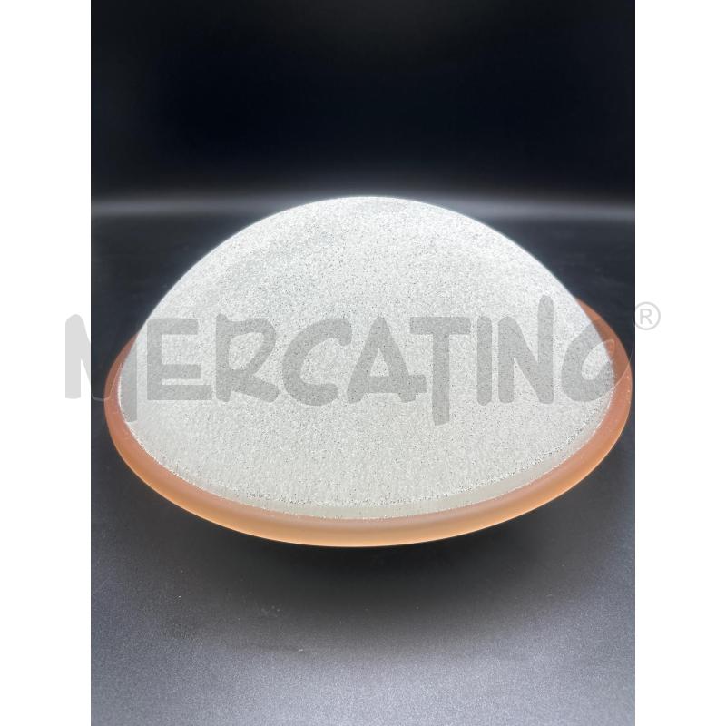 APPLIQUE TONDO CON BORDINO ARANCIONE TUBOLARE IN VETRO  | Mercatino dell'Usato Torino nizza 2