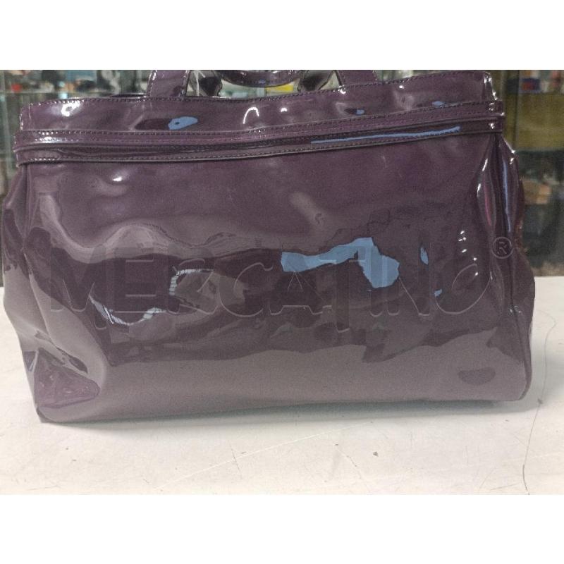 BORSA DONNA ARMANI VERNICE VIOLA | Mercatino dell'Usato Torino nizza 4