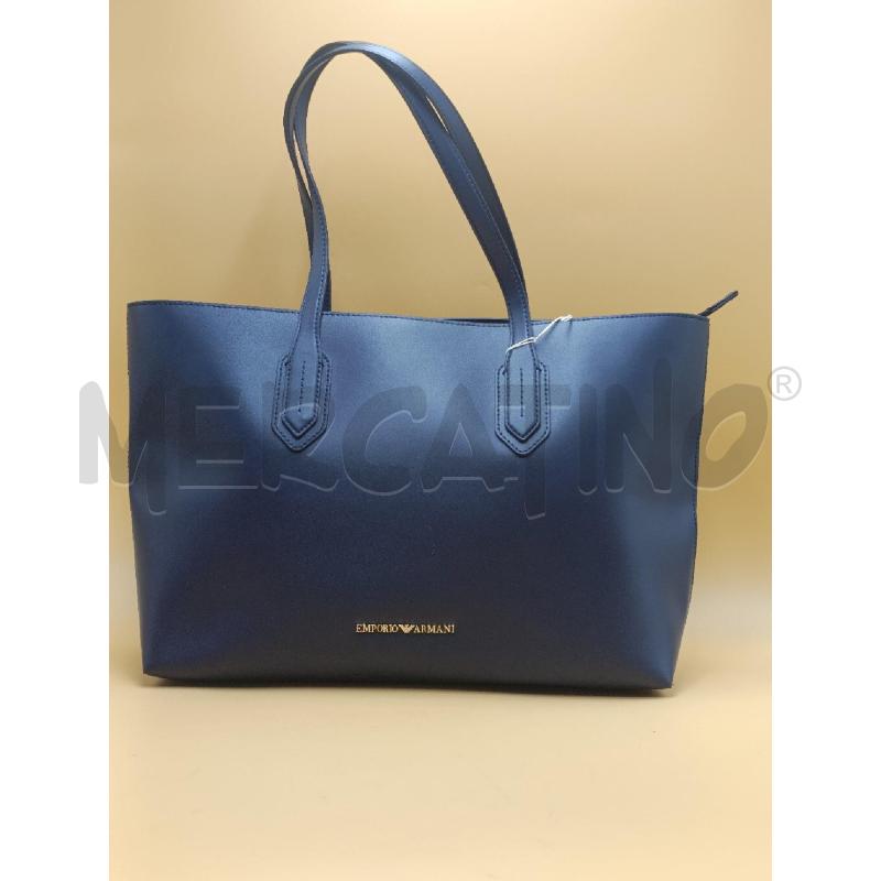 BORSA DONNA EMPORIO ARMANI BLU OSCURO | Mercatino dell'Usato Torino nizza 1