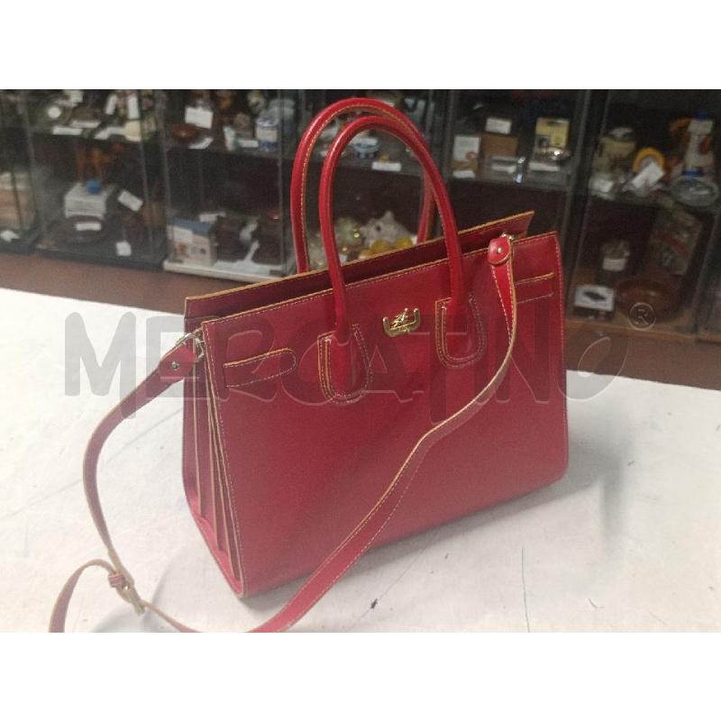 BORSA DONNA IN CUOIO ROSSO | Mercatino dell'Usato Torino nizza 4