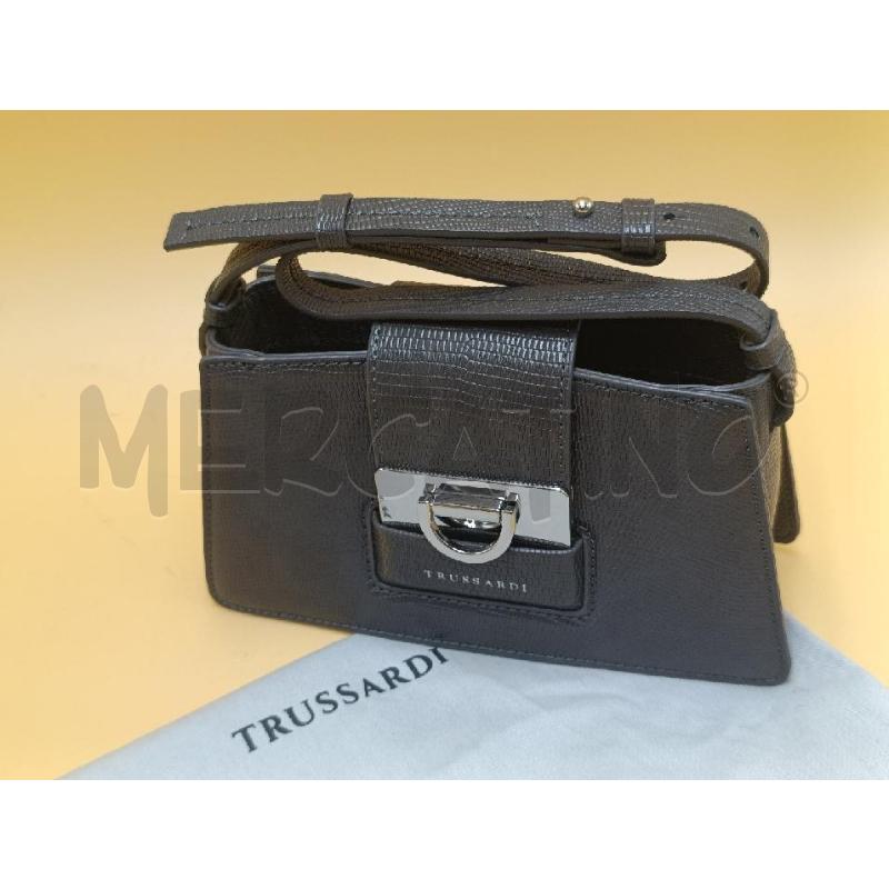 BORSA DONNA POCHETTE TRUSSARDI GRIGIA  | Mercatino dell'Usato Torino nizza 2
