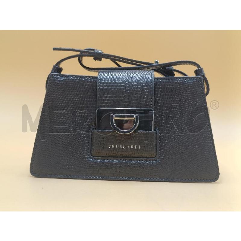 BORSA DONNA POCHETTE TRUSSARDI GRIGIA  | Mercatino dell'Usato Torino nizza 5