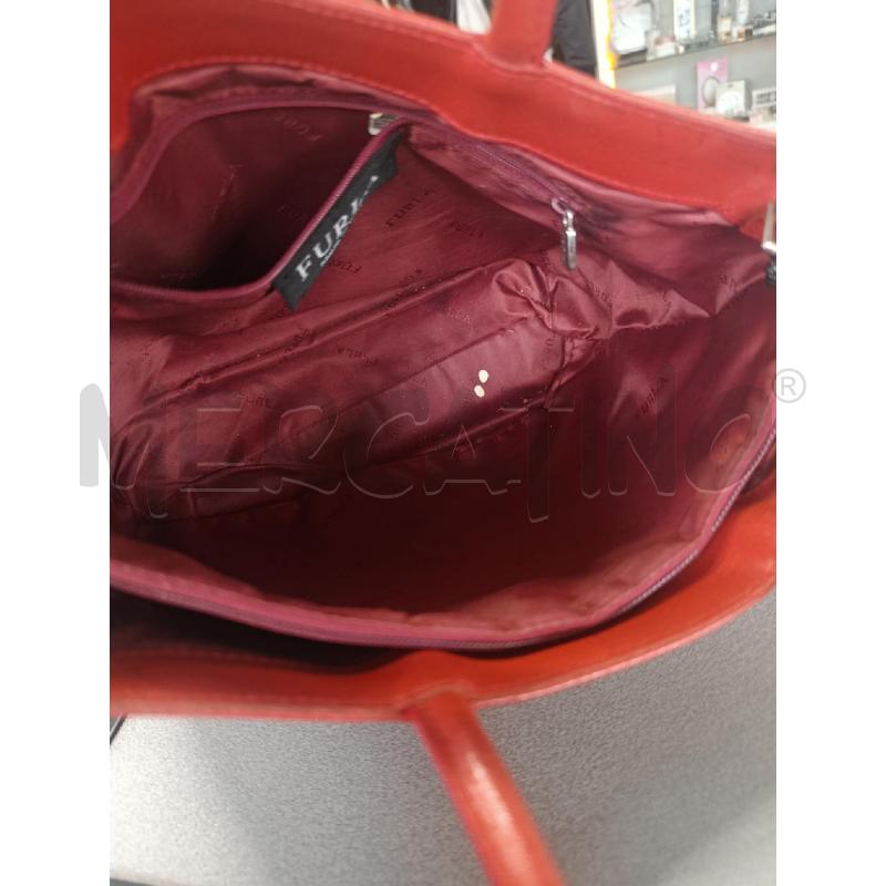 BORSA PELLE ROSSA FURLA | Mercatino dell'Usato Torino nizza 3