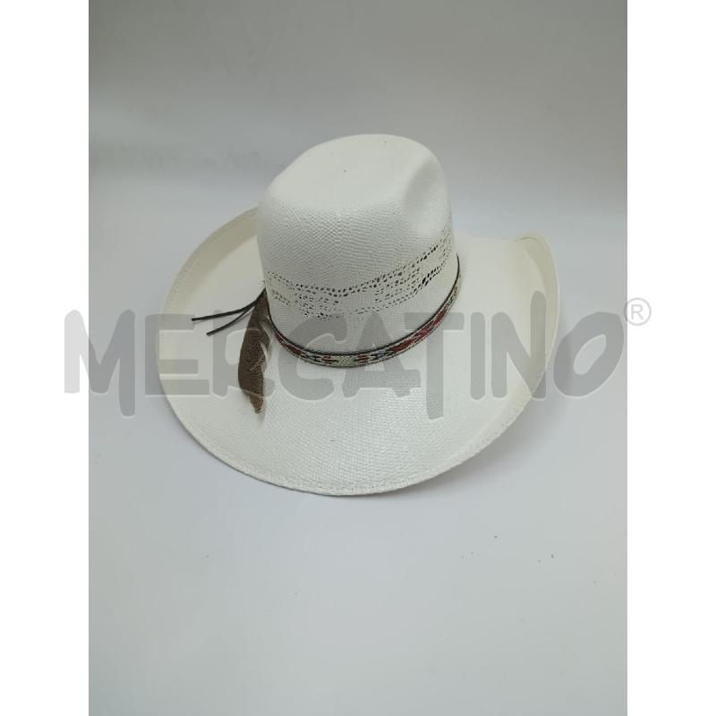 CAPPELLO RESISTOL BIANCO  CON PIUMA  | Mercatino dell'Usato Torino nizza 2