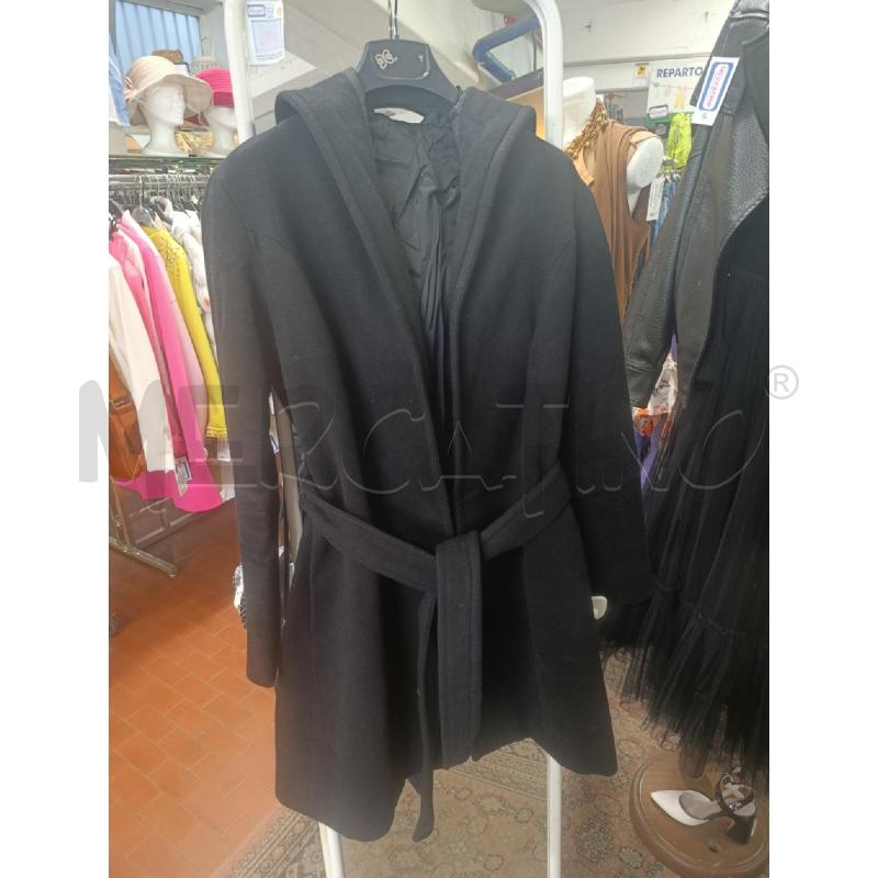 CAPPOTTO DONNA LORO PAINA NERO IN CASHMERE CON CAPPUCCIO | Mercatino dell'Usato Torino nizza 1