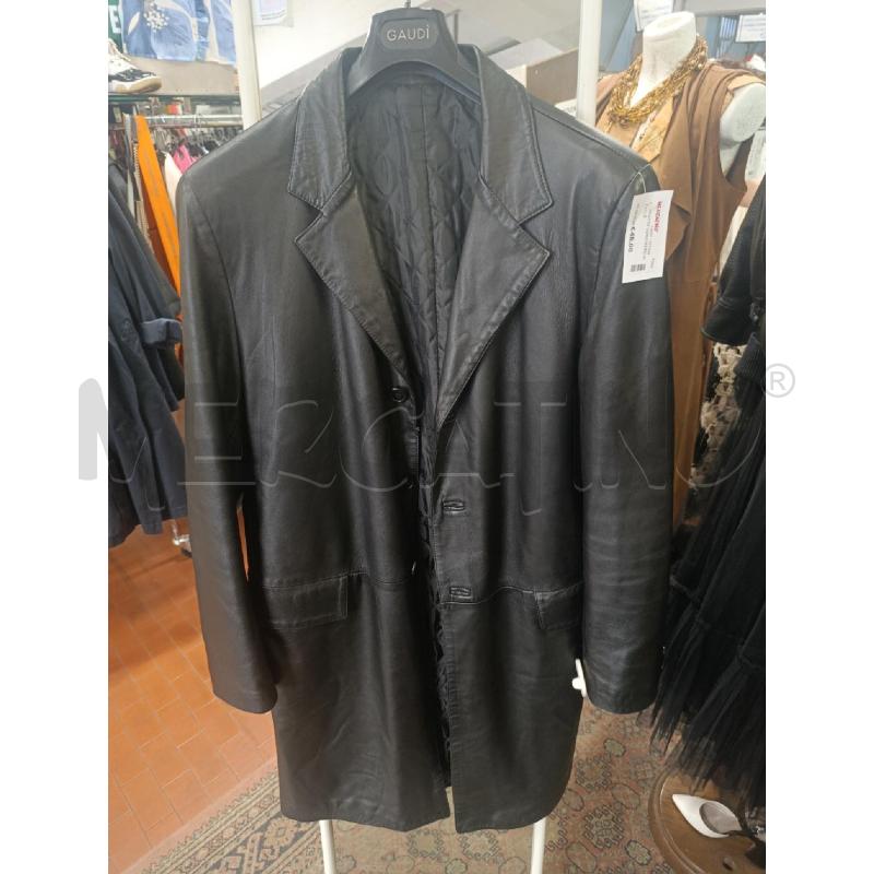 CAPPOTTO UOMO NERO IN PELLE  | Mercatino dell'Usato Torino nizza 1