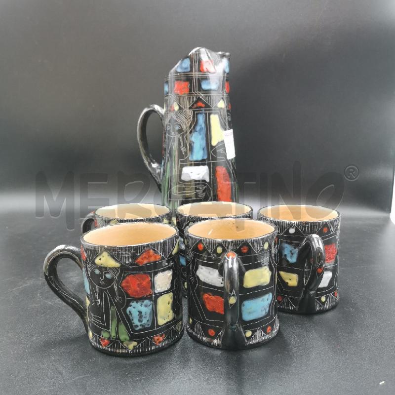 CARAFFA ARTISTICA DERUTA + TAZZE  | Mercatino dell'Usato Torino nizza 1