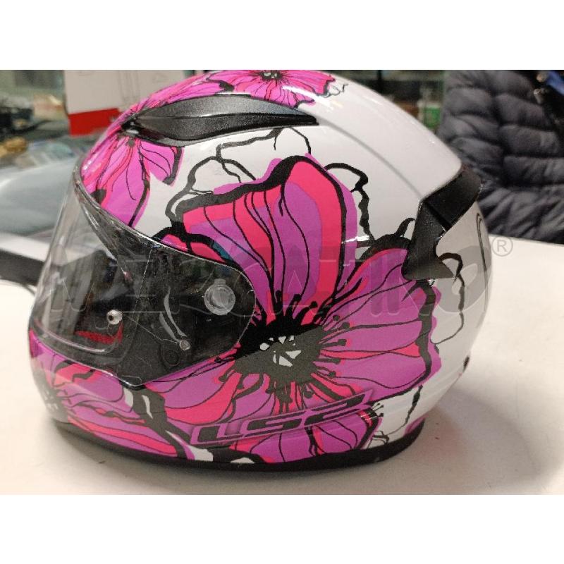 CASCO MOTO ROSA E BIANCO TG.M 57/58  | Mercatino dell'Usato Torino nizza 2