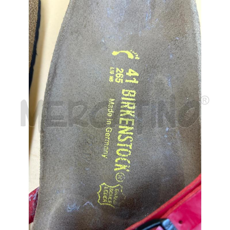 CIABATTE DONNA BIRKENSTOCK FIBIA ROSSA INFRADITO  | Mercatino dell'Usato Torino nizza 2