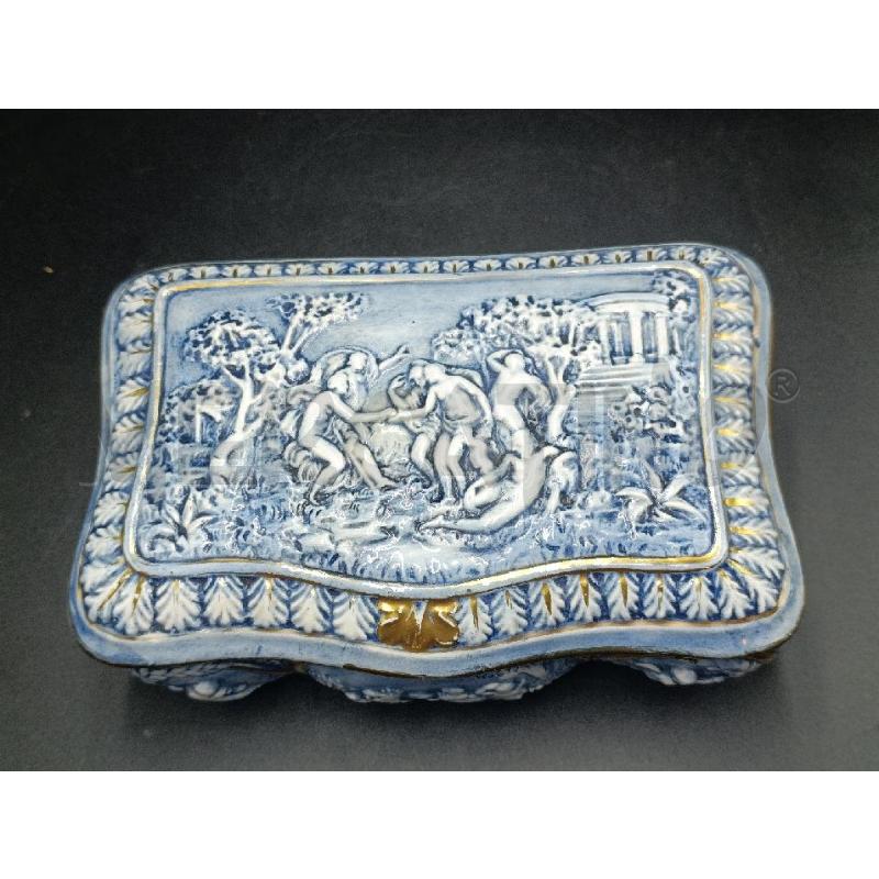 COFANETTO CAPODIMONTE COLORE BLU | Mercatino dell'Usato Torino nizza 2