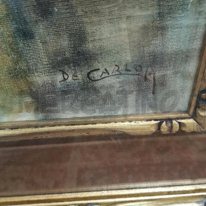 DIPINTO ACHILLE DE CARLO DONNA CON ROSA IN MANO | Mercatino dell'Usato Torino nizza 3
