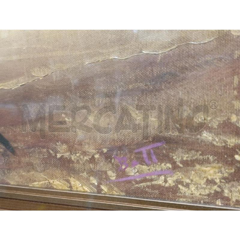 DIPINTO AD OLIO ELIO BOTT PAESAGGIO MARINO CON PESCATORI | Mercatino dell'Usato Torino nizza 4