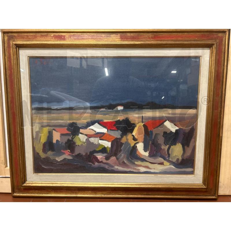 DIPINTO ANTONIO BERTÈ PAESAGGIO ESPRESSIONISTA | Mercatino dell'Usato Torino nizza 1