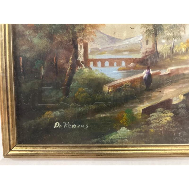 DIPINTO PAESAGGIO BUCOLICO  DEL XX SECOLO | Mercatino dell'Usato Torino nizza 2