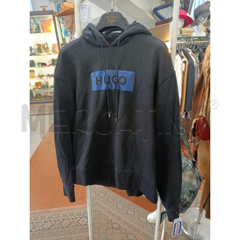 FELPA UOMO HUGO BOSS NERA SCRITTA BLU | Mercatino dell'Usato Torino nizza 1