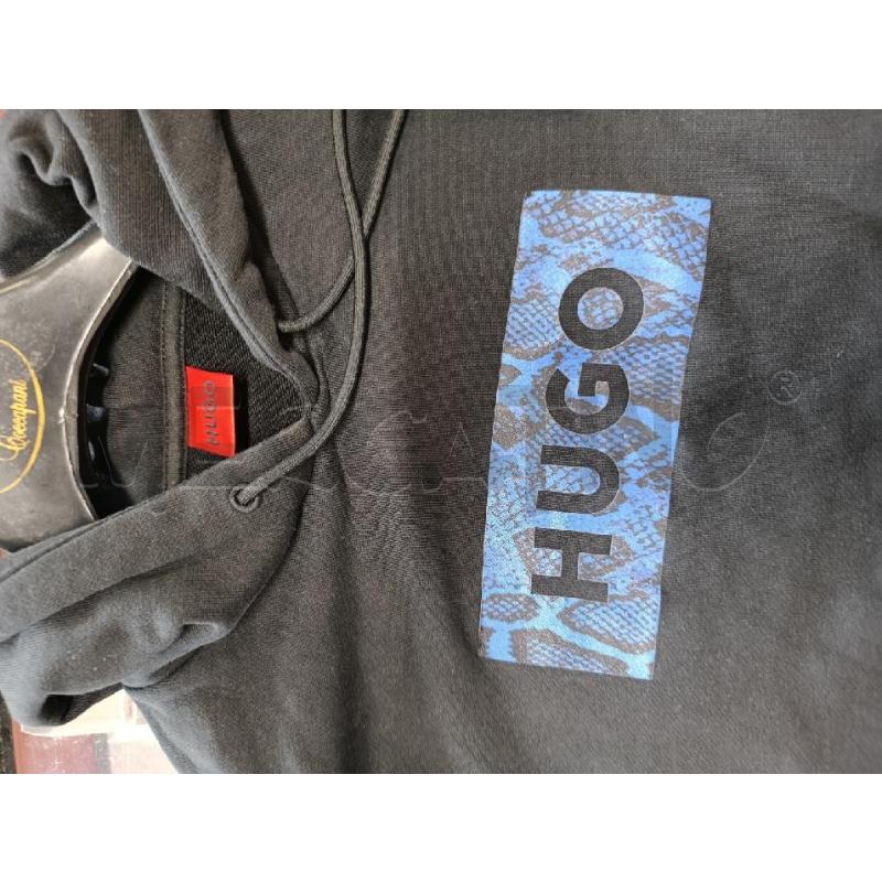 FELPA UOMO HUGO BOSS NERA SCRITTA BLU | Mercatino dell'Usato Torino nizza 3