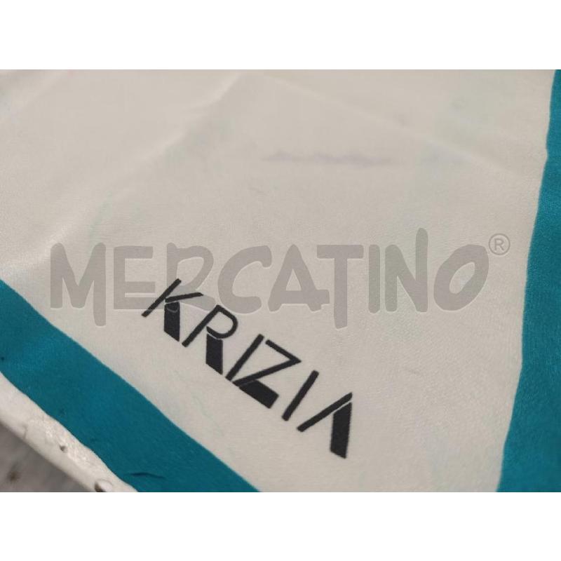 FOULARD KRIZIA BIANCO E AZZZURRO | Mercatino dell'Usato Torino nizza 2