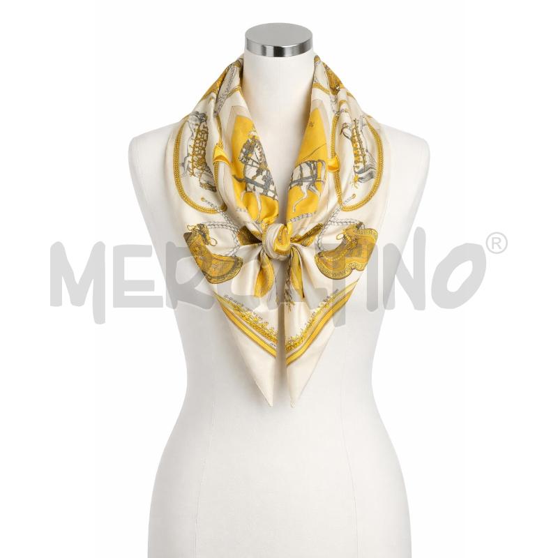 FOULARD  HERMES BEIGE E GIALLO | Mercatino dell'Usato Torino nizza 1