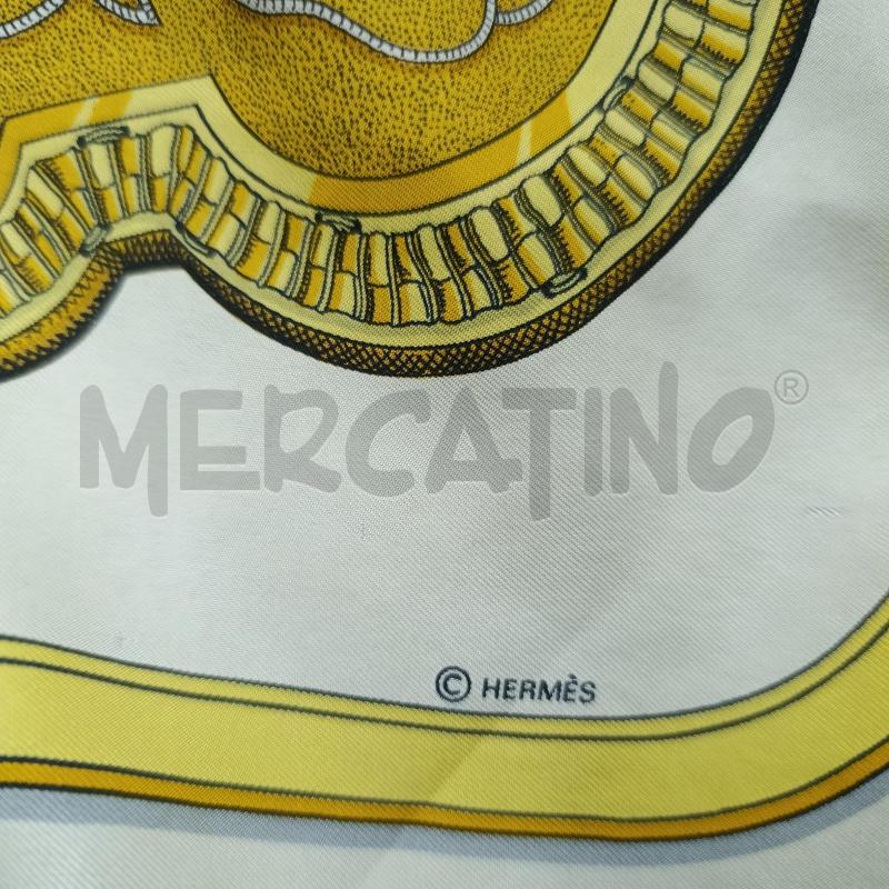 FOULARD  HERMES BEIGE E GIALLO | Mercatino dell'Usato Torino nizza 4