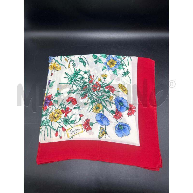 FOULARD  SETA STAMPA FLORA GUCCI | Mercatino dell'Usato Torino nizza 1