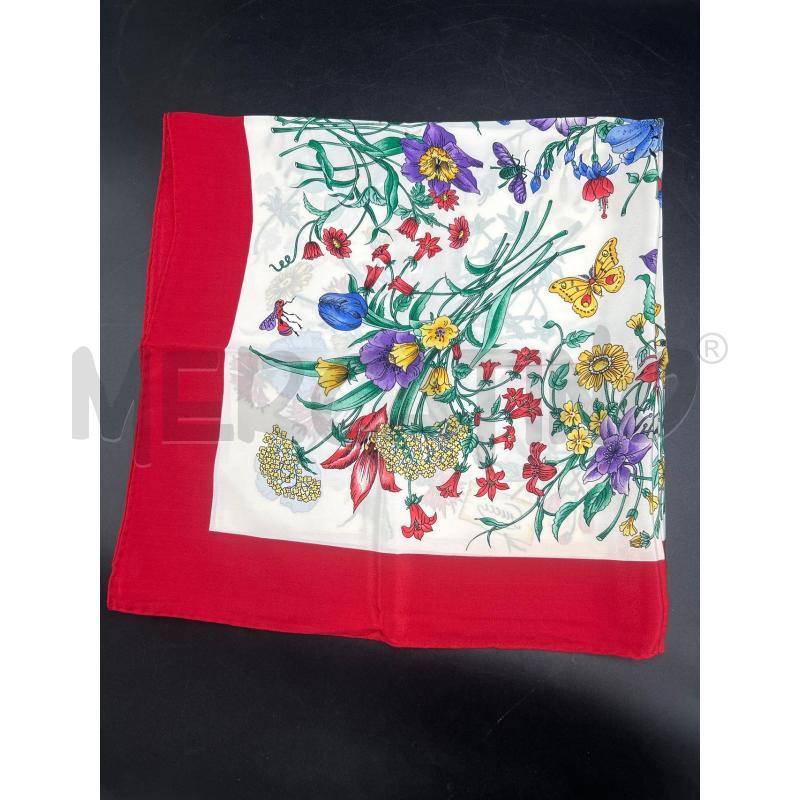 FOULARD  SETA STAMPA FLORA GUCCI | Mercatino dell'Usato Torino nizza 3