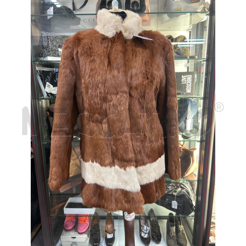 GIACCONE DONNA  PELLICCIA  BEIGE E MARRONE | Mercatino dell'Usato Torino nizza 1
