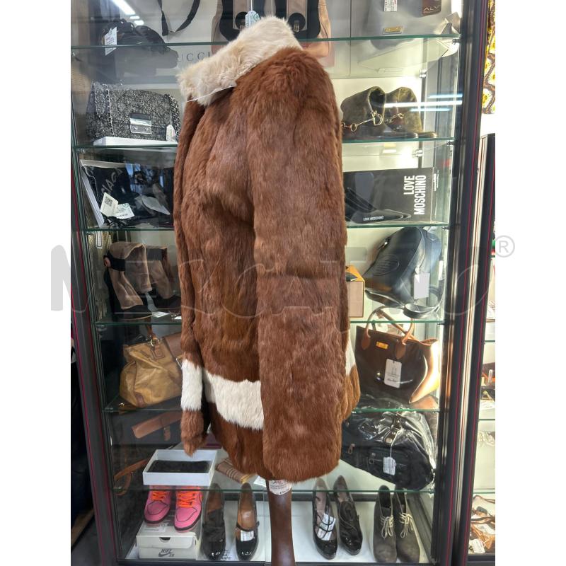 GIACCONE DONNA  PELLICCIA  BEIGE E MARRONE | Mercatino dell'Usato Torino nizza 2