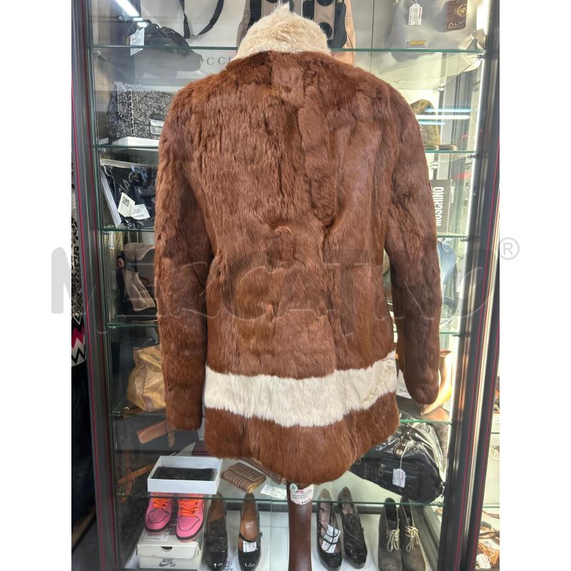 GIACCONE DONNA  PELLICCIA  BEIGE E MARRONE | Mercatino dell'Usato Torino nizza 3