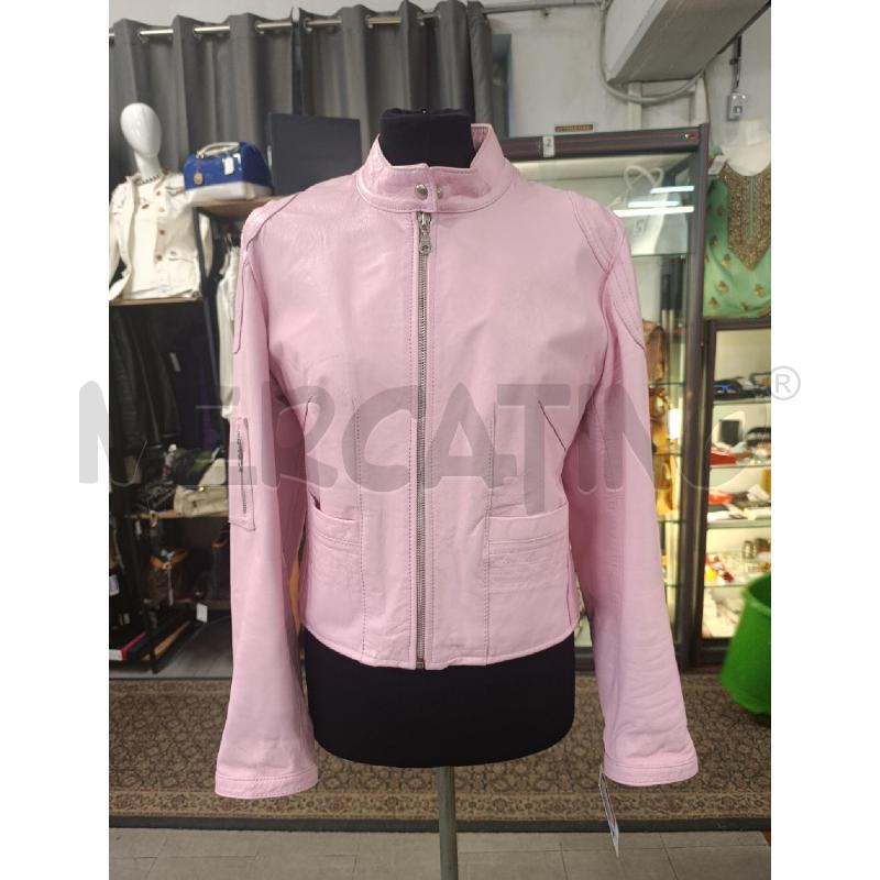 GIUBBINO DONNA  ROSA  IN PELLE | Mercatino dell'Usato Torino nizza 1