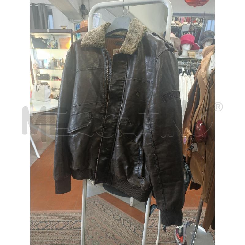 GIUBBOTTO UOMO VOLCOM IN PELLE COLLETTO PELO | Mercatino dell'Usato Torino nizza 1