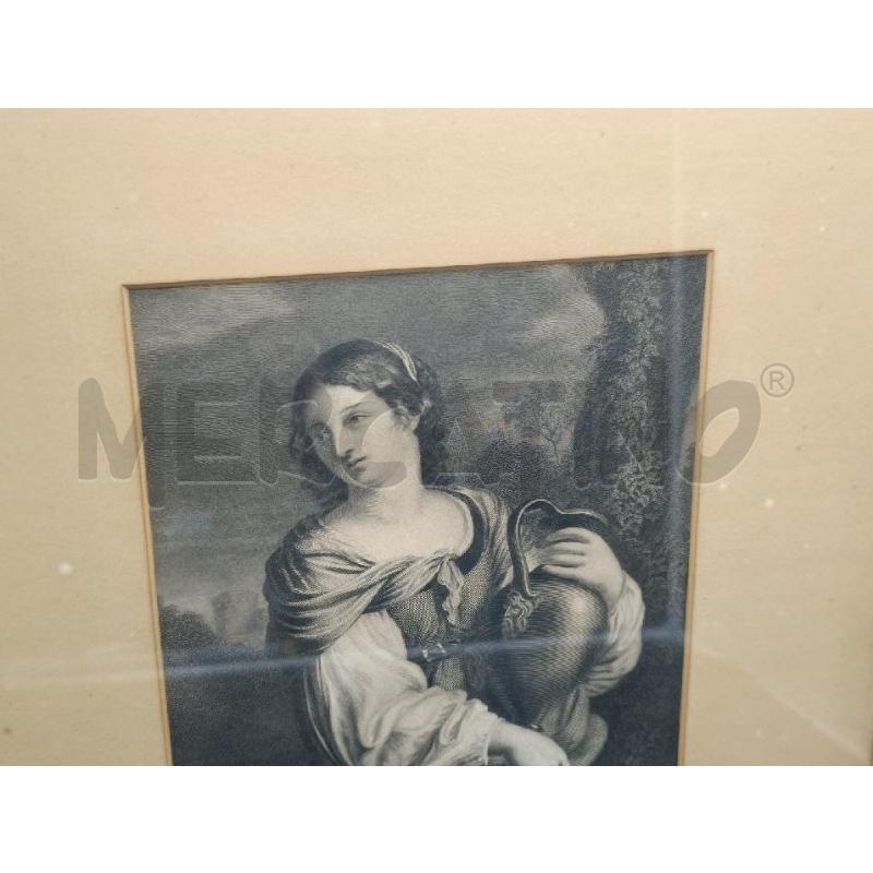 INCISIONE ANTICA XIX SECOLO THE WOMAN OF SANTAMARIA | Mercatino dell'Usato Torino nizza 3