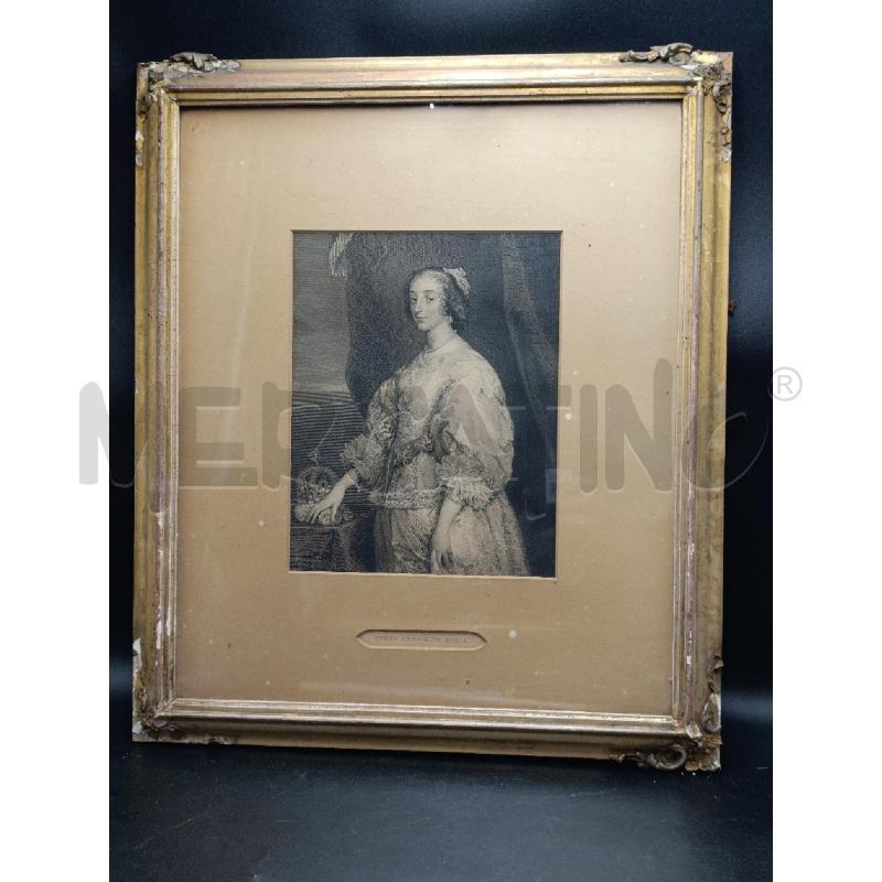 INCISIONE DEL XIX SECOLO QEEN HENRIETTA MARIA | Mercatino dell'Usato Torino nizza 1