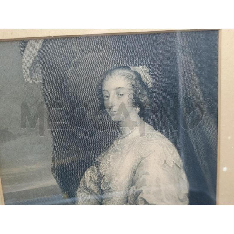 INCISIONE DEL XIX SECOLO QEEN HENRIETTA MARIA | Mercatino dell'Usato Torino nizza 3