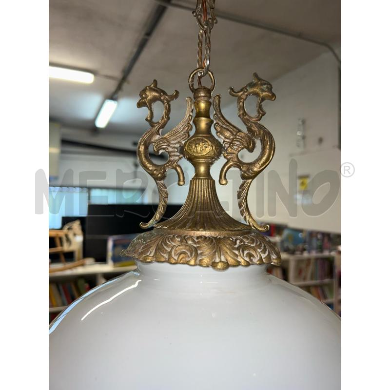LAMPADA A SOFFITTO SPACE AGE SFERICA IN VETRO DI MURO MAZZEGA ANNI 70 | Mercatino dell'Usato Torino nizza 2