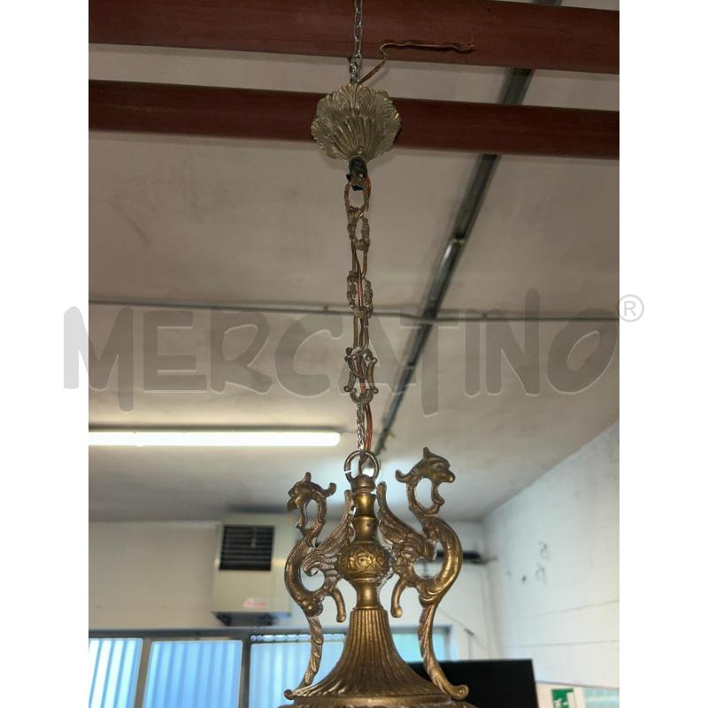 LAMPADA A SOFFITTO SPACE AGE SFERICA IN VETRO DI MURO MAZZEGA ANNI 70 | Mercatino dell'Usato Torino nizza 4